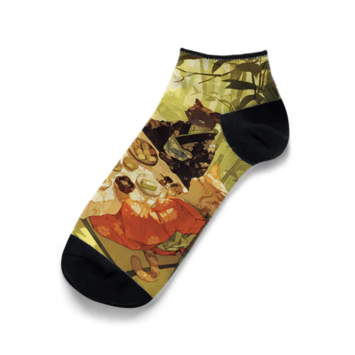 着物姿の猫たち Marsa 106 Ankle Socks