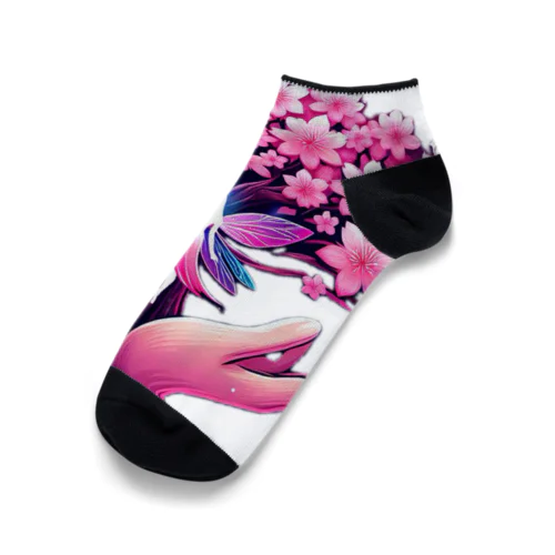 桜と妖精のシルエット2 Ankle Socks