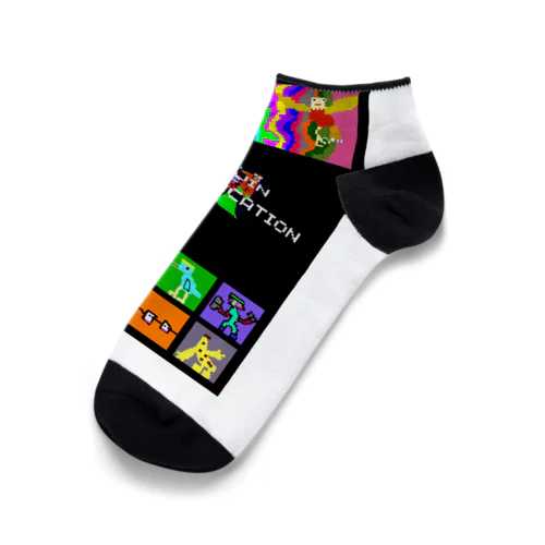 Pixelvacationのなかまたち Ankle Socks