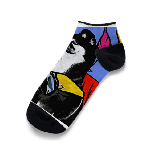 純和風の黒柴 Ankle Socks