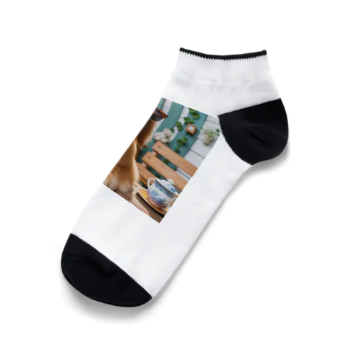 サングラスをかけた、かわいい犬 Marsa 106 Ankle Socks