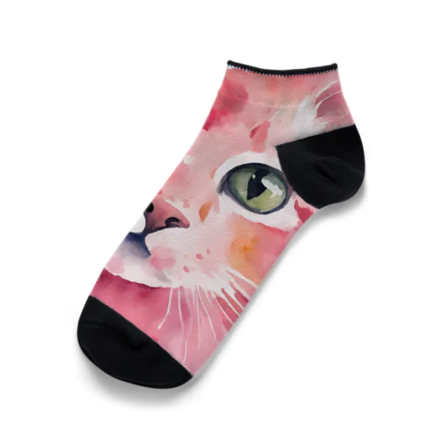 ピンクの猫ちゃんやで Ankle Socks