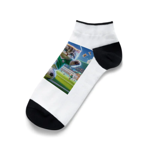 サッカーにゃんこ Ankle Socks