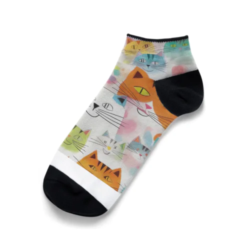 beloved cats 002 Ankle Socks