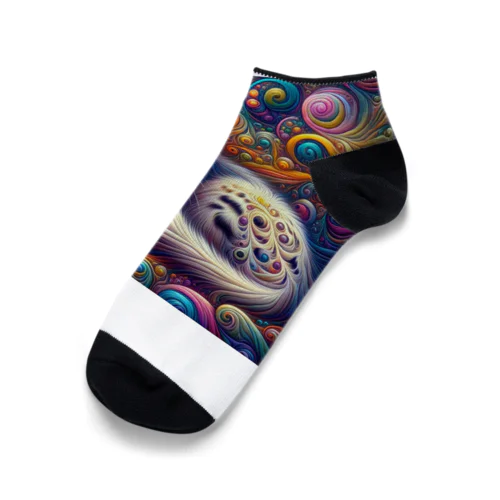 Psychedelic pallas cat Ankle Socks