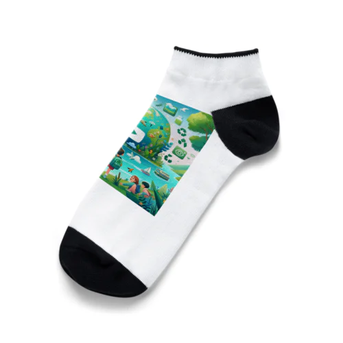 みどりのちきゅうをたんけん Ankle Socks