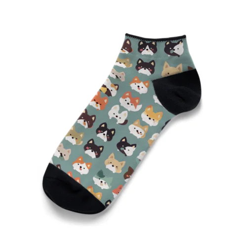 犬まみれ Ankle Socks