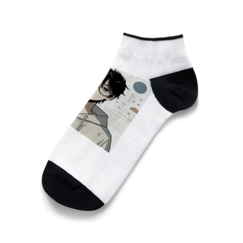 メガネキャラ（ブルウくん）２ Ankle Socks