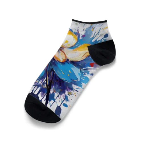 えのぐ飛び散る花 Ankle Socks