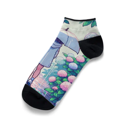 ピクセルパステルレインガール Ankle Socks