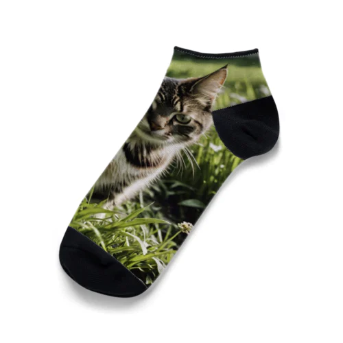 草むらの猫 Ankle Socks