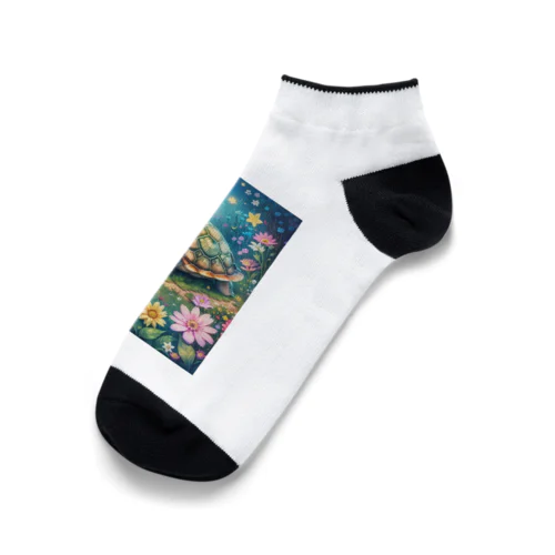 花とカメ Ankle Socks