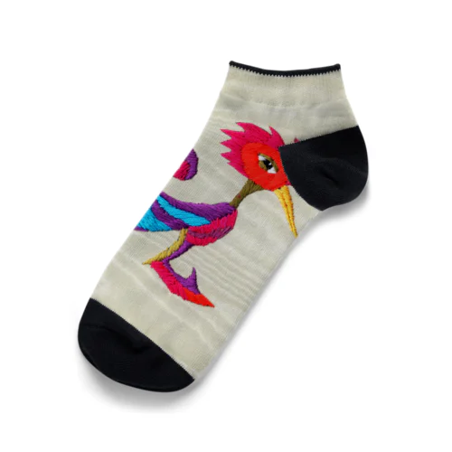 stitch bird 005 Ankle Socks