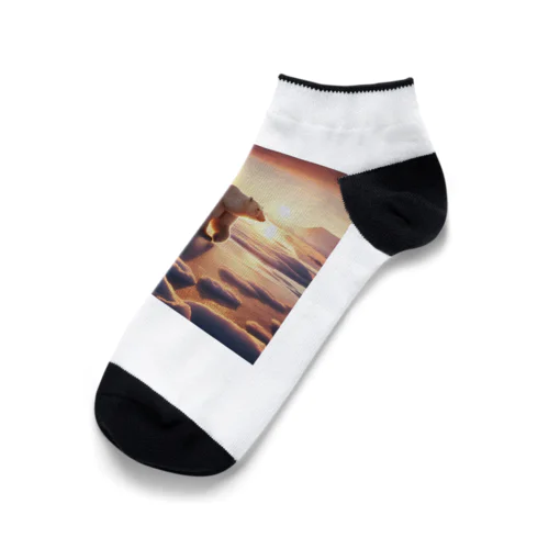 夕日とシロクマ Ankle Socks