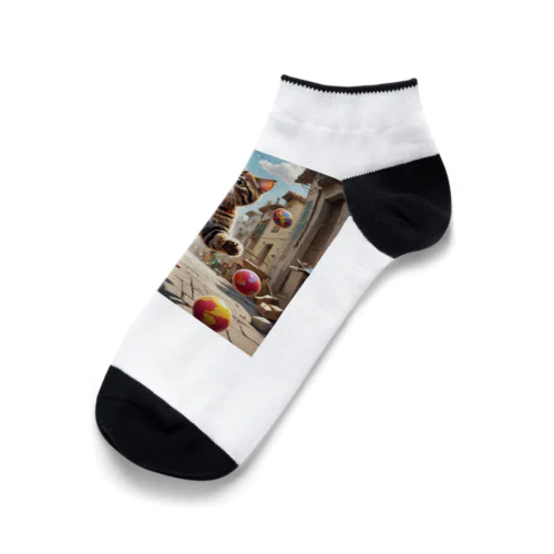 遊ぶ子猫 Ankle Socks