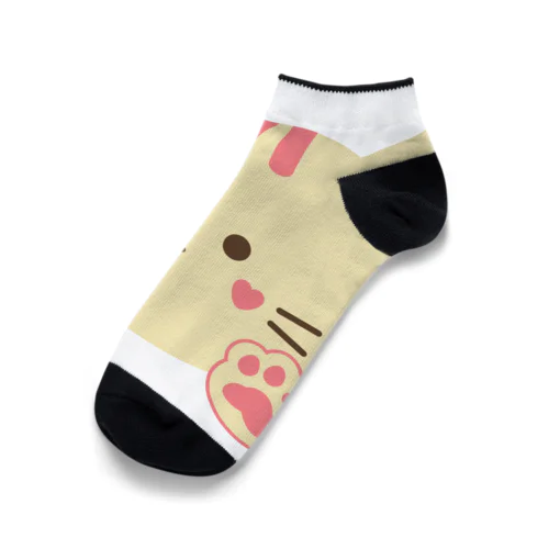 猫の可愛い画像のグッツ販売『ねこりんぱ』 くるぶしソックス