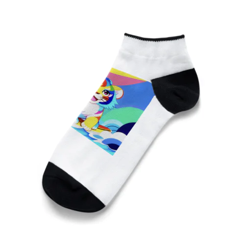 カラフルタイガーちゃんのサーフィン Ankle Socks