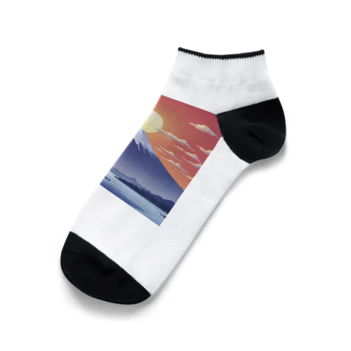 ドット絵の朝日 Ankle Socks