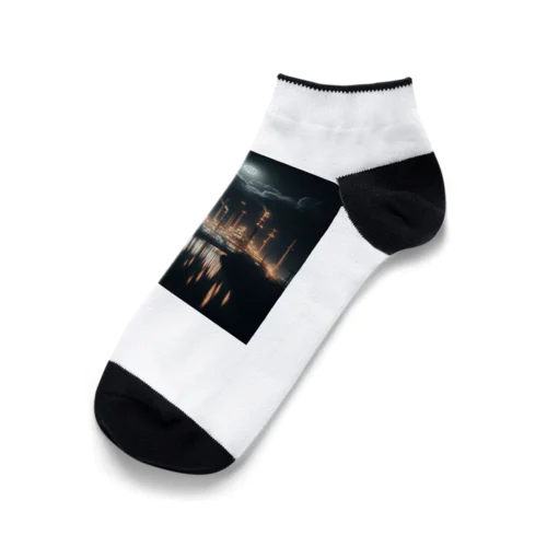 工場夜景　煙突 Ankle Socks