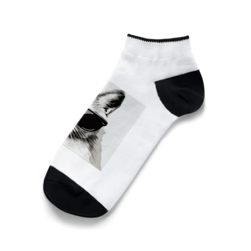 Monochrome Cat Shades Ankle Socks