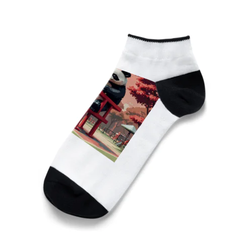 遊具で遊ぶパンダ Ankle Socks