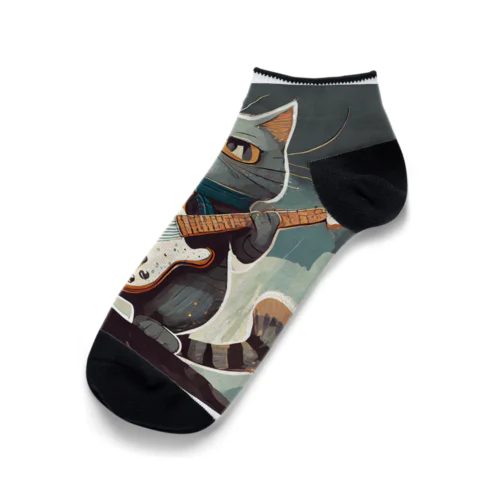 ロックな猫 Ankle Socks