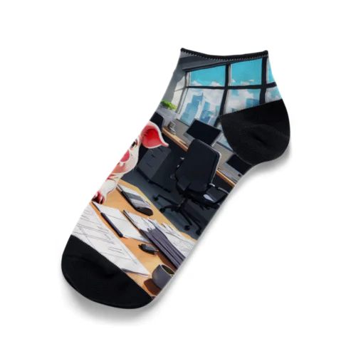 社内のたすくのすけじゅーりんぐをうみにぶた行 Ankle Socks