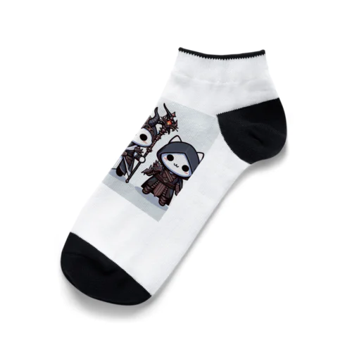 魔王にゃんこと側近にゃんこ Ankle Socks