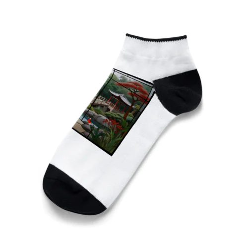 アジア禅庭園ステンドグラス Ankle Socks