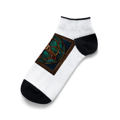 ケルトの結び目工芸ステンドグラス Ankle Socks