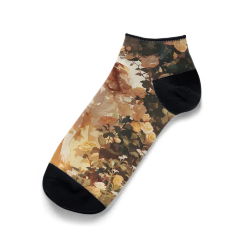 バラのアーチをくぐる美女　ラフルール　1859 Ankle Socks