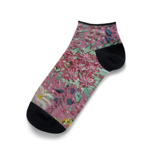 お花シリーズ　ピンク色 Ankle Socks