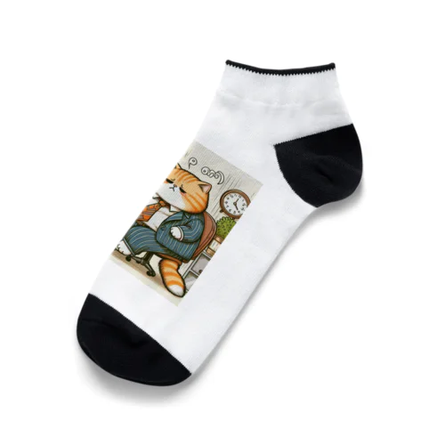 仕事したくない猫 Ankle Socks