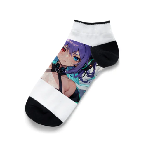 紫髪のオッドアイ美少女 Ankle Socks