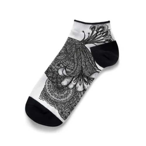 Peacock モノクロームver Ankle Socks