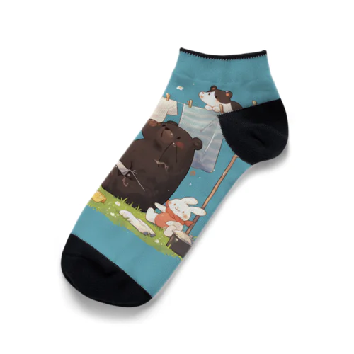 洗濯日和　なでしこ1478 Ankle Socks