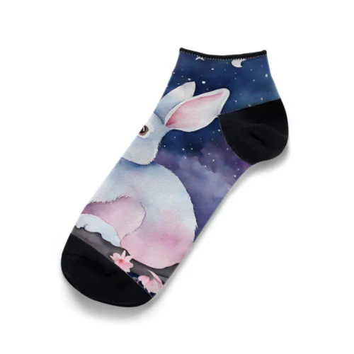sakura_rabbit Ankle Socks