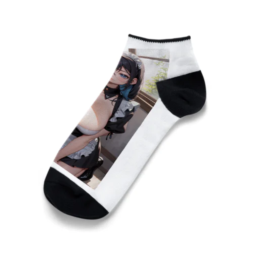 黒髪美少女　美鈴ちゃん　メイド Ankle Socks