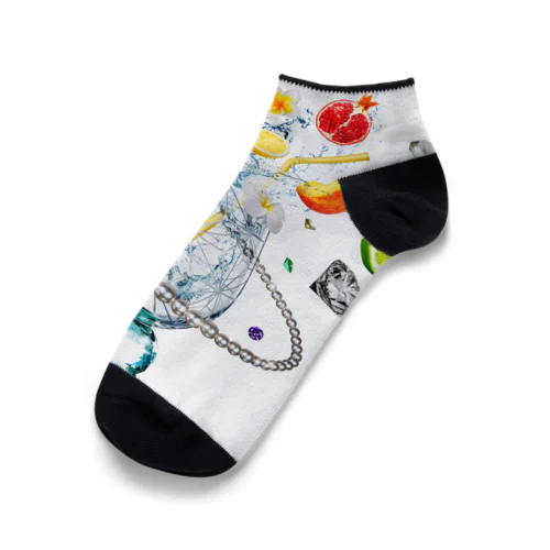 虹が出る東京切子　エメラルド Ankle Socks