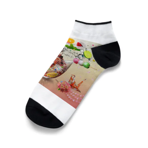 東京切子　お花見 Ankle Socks