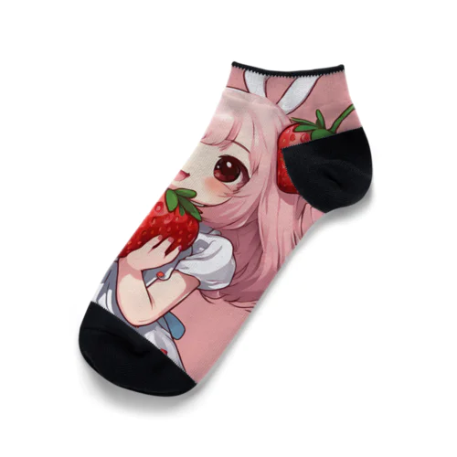 いちご大好き、うさみみチャコちゃん Ankle Socks