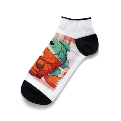 鮭コスプレのキツネ Ankle Socks