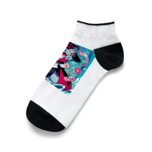 魔法を叶えるねこちゃん Ankle Socks