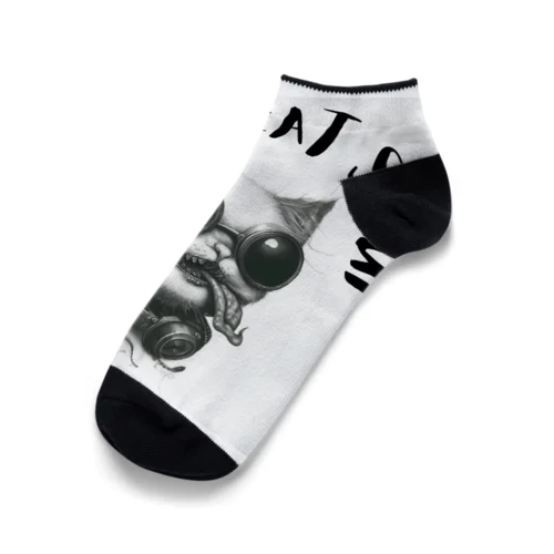 #drunk cat Ankle Socks