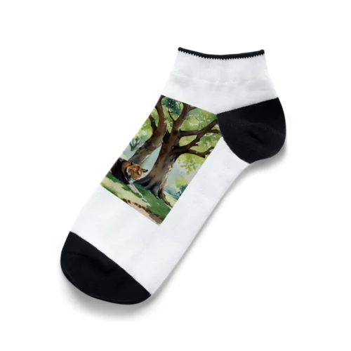 自然とライオン Ankle Socks