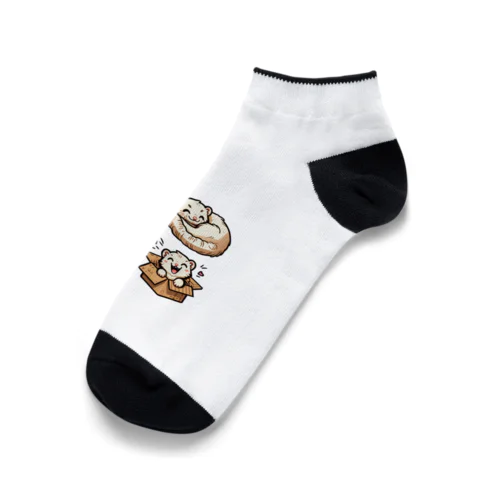 かわいいフェレットおはよう！！ Ankle Socks