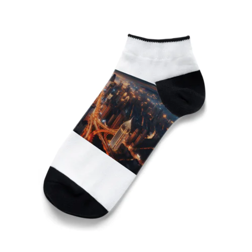 美しい都会の夜景 Ankle Socks