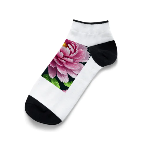 ピクセルアートの5月_芍薬 Ankle Socks