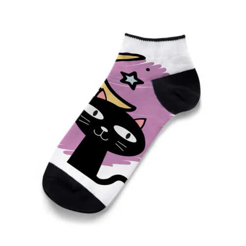 月夜の黒猫 Ankle Socks