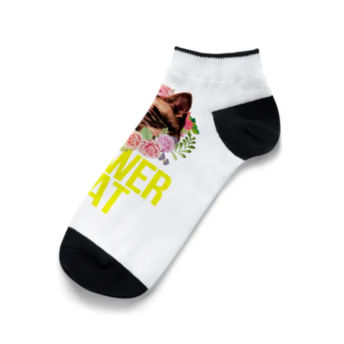 フラワーキャットのドラ猫ちゃん Ankle Socks